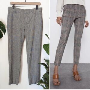Zara Gray Plaid Ankle Pants